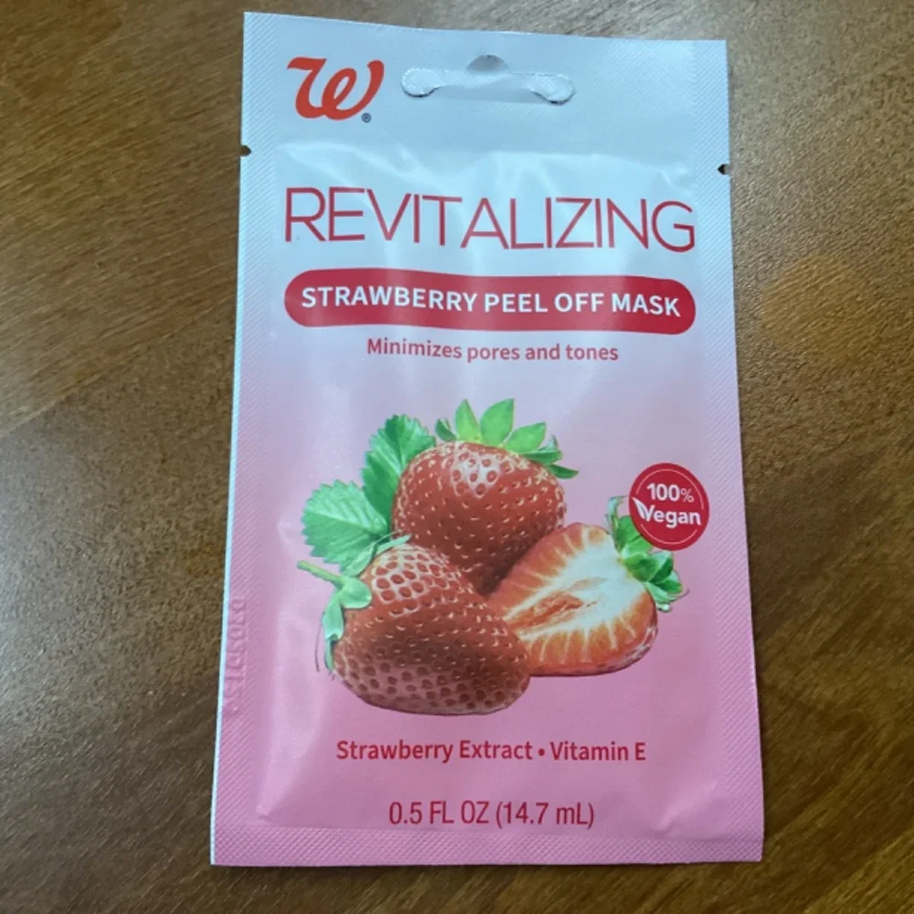 Walgreens Revitalizing Strawberry Peel Off Masks Bundle 14.7 ml 6 pack NEW